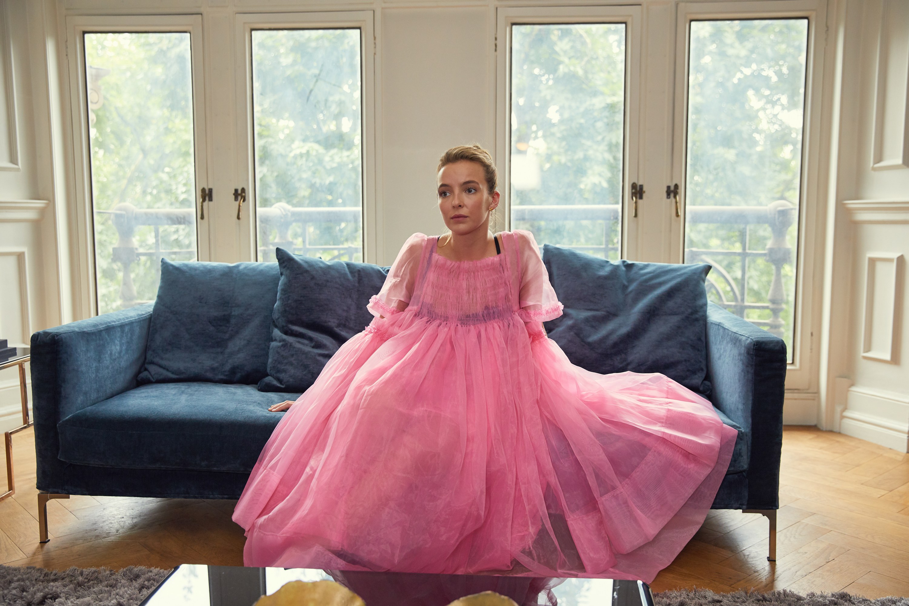 Villanelle-Pink-Dress-Killing-Eve