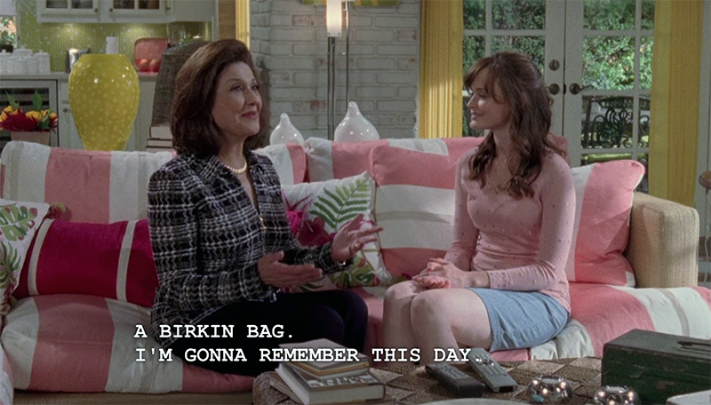 pink ostrich birkin bag gilmore girl